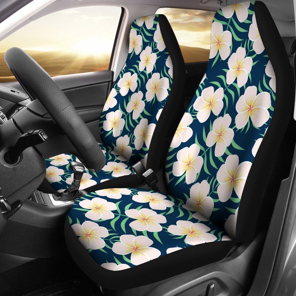 Floral Hawaiian tropical Plumeria Universal Fit Car Seat Covers