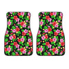 Pink Red Hibiscus Pattern Print Design HB023 Car Floor Mats-JORJUNE.COM