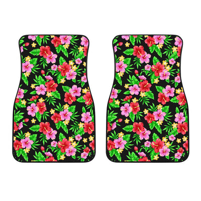 Pink Red Hibiscus Pattern Print Design HB023 Car Floor Mats-JORJUNE.COM