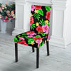 Pink Red Hibiscus Pattern Print Design HB023 Dining Chair Slipcover-JORJUNE.COM