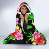 Pink Red Hibiscus Pattern Print Design HB023 Hooded Blanket-JORJUNE.COM