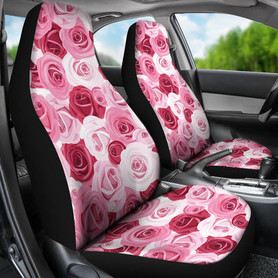 Pink Red Rose Pattern Print Universal Fit Car Seat Covers