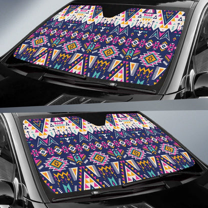 Pink Tribal Aztec Native American Car Sun Shade-JorJune