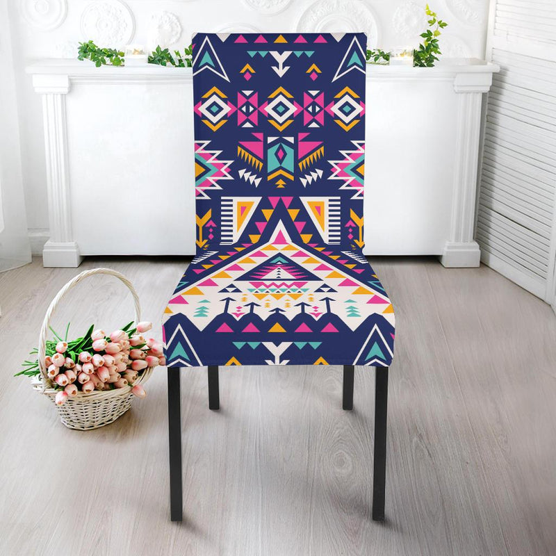 Pink Tribal Aztec native american Dining Chair Slipcover-JORJUNE.COM