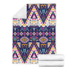 Pink Tribal Aztec Native American Fleece Blanket