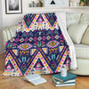 Pink Tribal Aztec Native American Fleece Blanket