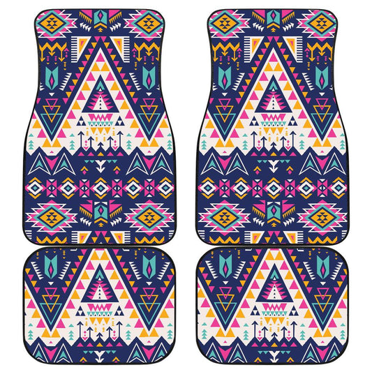 Pink Tribal Aztec native american Front and Back Car Floor Mats
