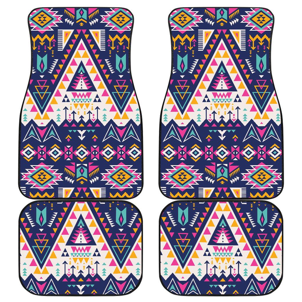 Pink Tribal Aztec native american Front and Back Car Floor Mats