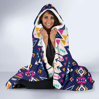 Pink Tribal Aztec native american Hooded Blanket-JORJUNE.COM