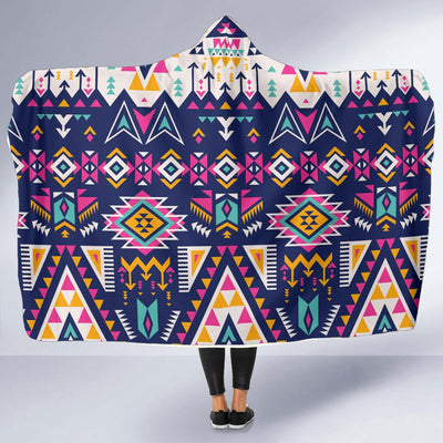 Pink Tribal Aztec native american Hooded Blanket-JORJUNE.COM