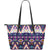 Pink Tribal Aztec native american Large Leather Tote Bag