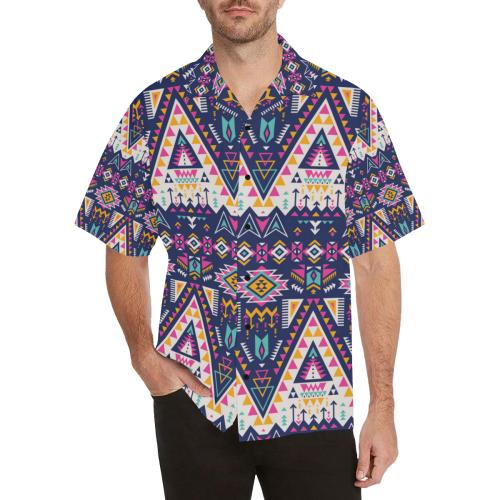 Pink Tribal Aztec native american Men Hawaiian Shirt