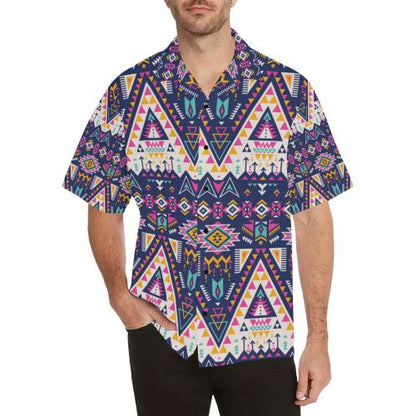 Pink Tribal Aztec native american Men Hawaiian Shirt