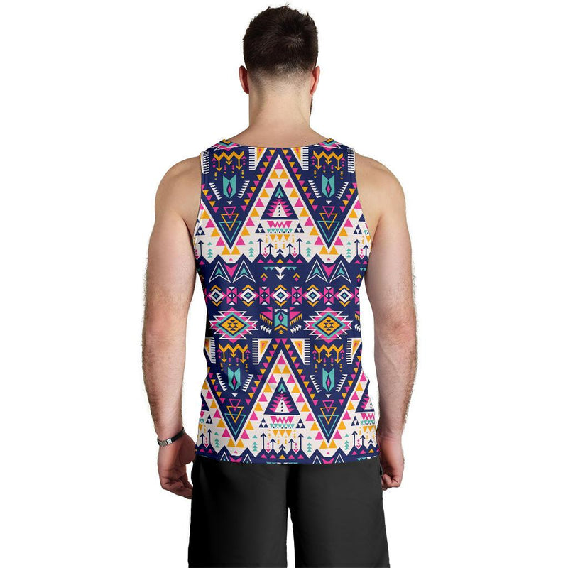 Pink Tribal Aztec native american Men Tank Top