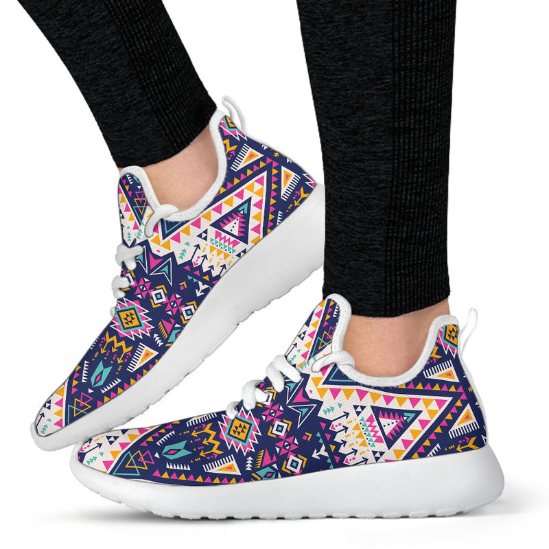 Pink Tribal Aztec native american Mesh Knit Sneakers Shoes