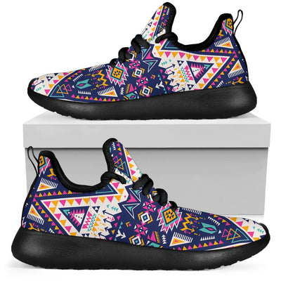 Pink Tribal Aztec native american Mesh Knit Sneakers Shoes