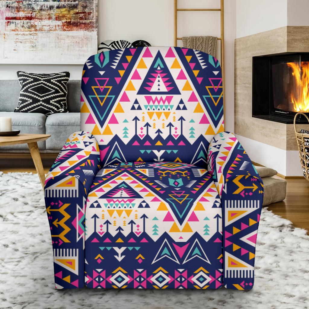 Pink Tribal Aztec native american Recliner Slipcover-JORJUNE.COM