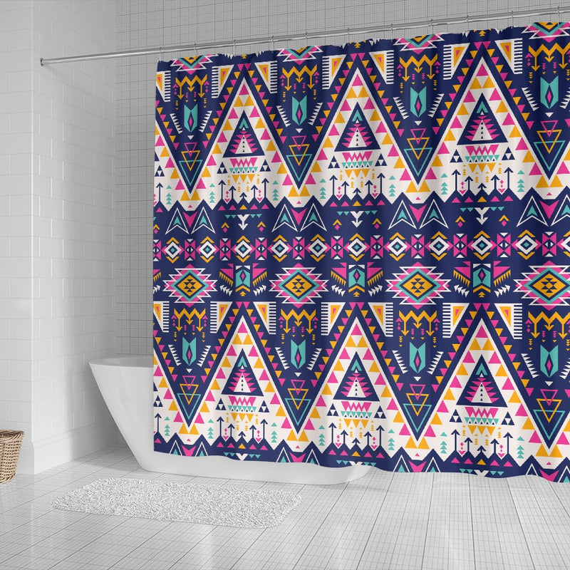 Pink Tribal Aztec Native American Shower Curtain