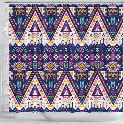 Pink Tribal Aztec Native American Shower Curtain