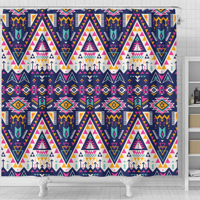 Pink Tribal Aztec Native American Shower Curtain