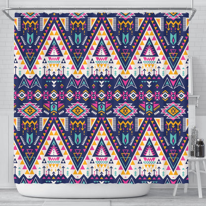 Pink Tribal Aztec Native American Shower Curtain