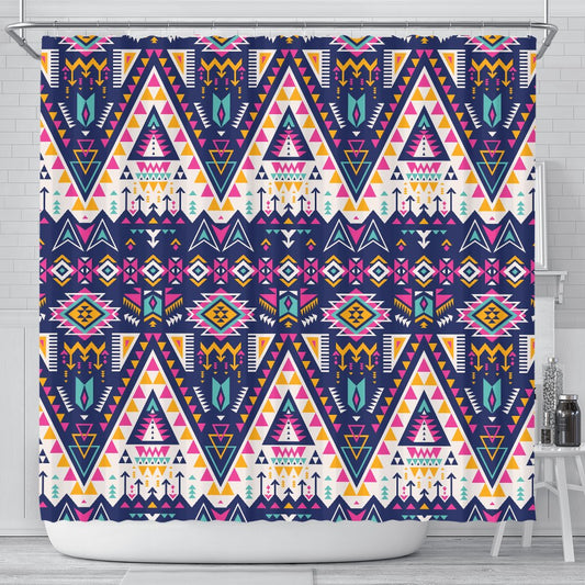 Pink Tribal Aztec Native American Shower Curtain