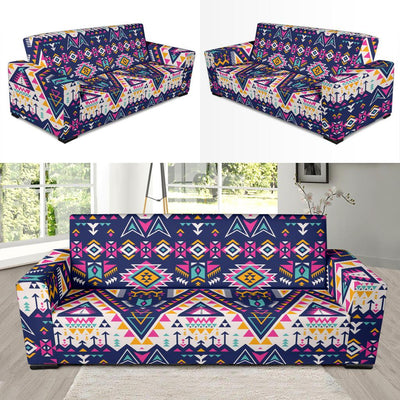 Pink Tribal Aztec native american Sofa Slipcover-JORJUNE.COM