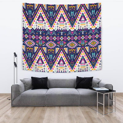 Pink Tribal Aztec native american Tapestry