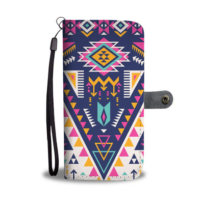 Pink Tribal Aztec native american Wallet Phone case