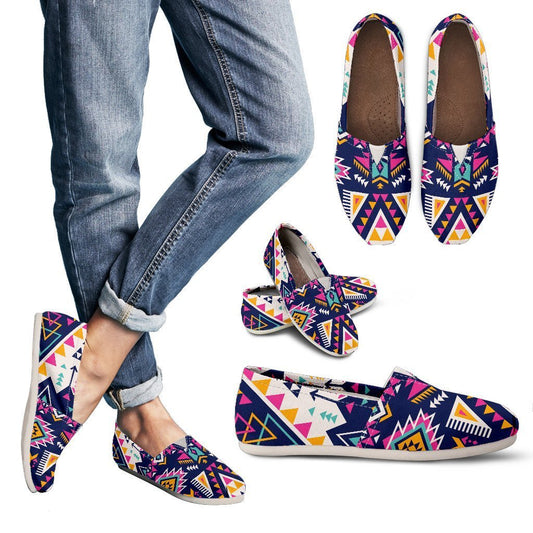 Pink Tribal Aztec native american Women Casual Shoes-JorJune.com