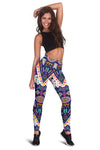 Pink Tribal Aztec Native American Women Leggings