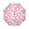 Pink Tropical Palm Automatic Foldable Umbrella
