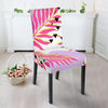 Pink Tropical Palm Leaves Dining Chair Slipcover-JORJUNE.COM