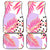 Pink Tropical Palm Leaves Front and Back Car Floor Mats