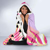 Pink Tropical Palm Leaves Hooded Blanket-JORJUNE.COM