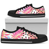 Pink Tropical Palm Leaves Men Low Top Shoes