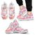 Pink Tropical Palm Leaves Men Sneakers