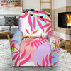 Pink Tropical Palm Leaves Recliner Slipcover-JORJUNE.COM