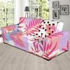 Pink Tropical Palm Leaves Sofa Slipcover-JORJUNE.COM