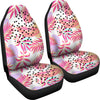 Pink Tropical Palm Leaves Universal Fit Car Seat Covers