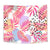 Pink Tropical Palm Leaves Wall Tapestry