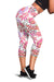 Pink Tropical Palm Leaves Women Capris