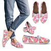 Pink Tropical Palm Leaves Women Casual Shoes-JorJune.com