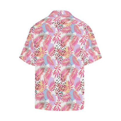 Pink Tropical Palm Men Hawaiian Shirt