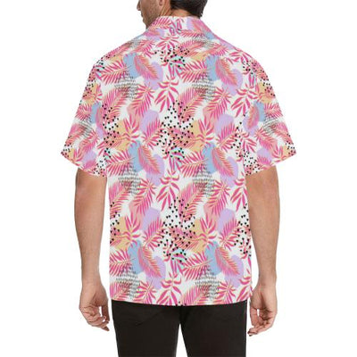 Pink Tropical Palm Men Hawaiian Shirt