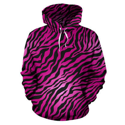 Pink Zebra All Over Print Hoodie