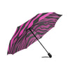 Pink Zebra Automatic Foldable Umbrella