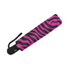 Pink Zebra Automatic Foldable Umbrella