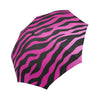 Pink Zebra Automatic Foldable Umbrella