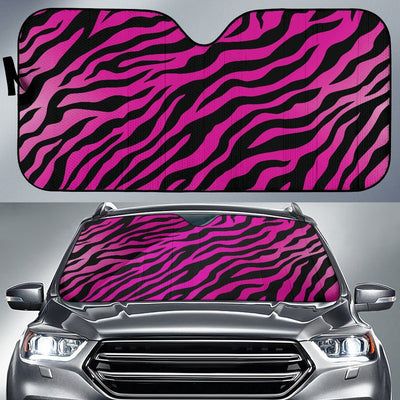 Pink Zebra Car Sun Shade-JorJune